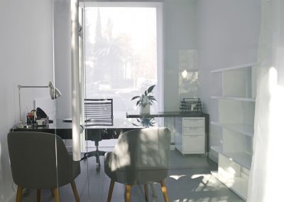 office with table chairs and lamp