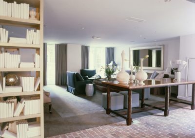 living room books sofa nyc interior design